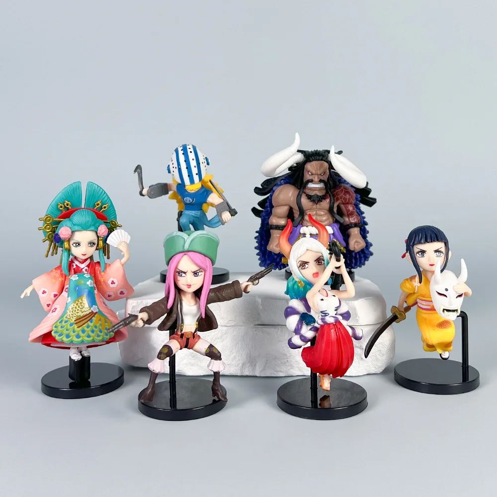 

6pcs/set One Piece Male Japanese Anime OP Kaido Soldier Governor General of Beasts Cloak Model for SHF Action Figure Body Gifts