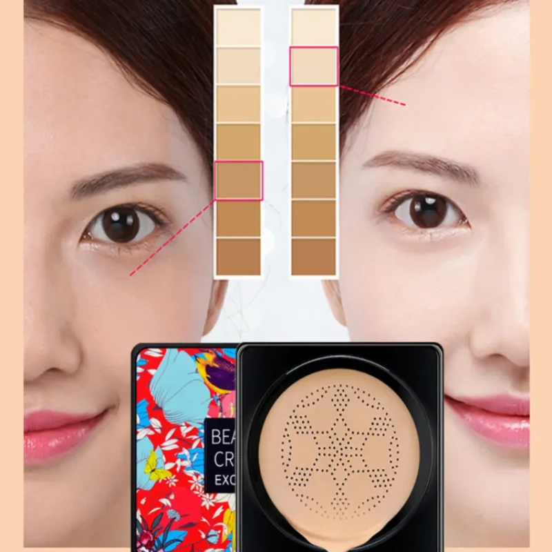 Magic Foundation Mushroom Head Air Cushion CC Cream Waterproof Brighten Foundation Cream Women Face Korean Cosmetics Base Makeup liquid foundation,cc cream,makeup cosmetics,cushion foundation,waterproof foundation,air cushion bb cream,air cushion cream,makeup cream