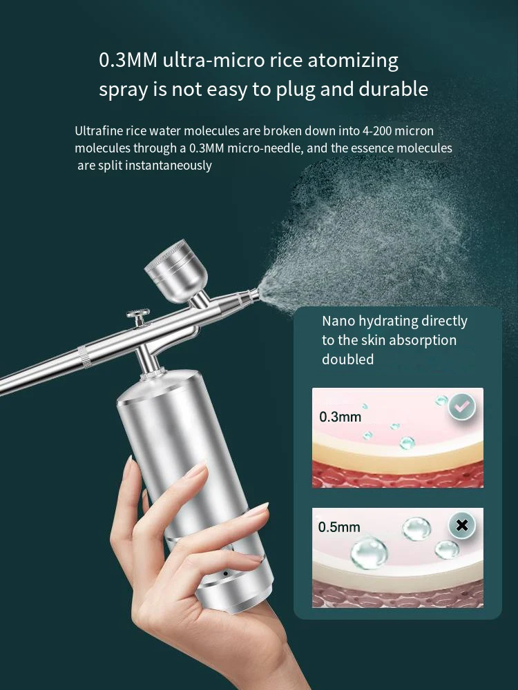 Handheld Moisturizing Nano Mist Facial Oxygen Water Face Infusion Mist Mini Sprayer Jet Water Oxygen Injector 4