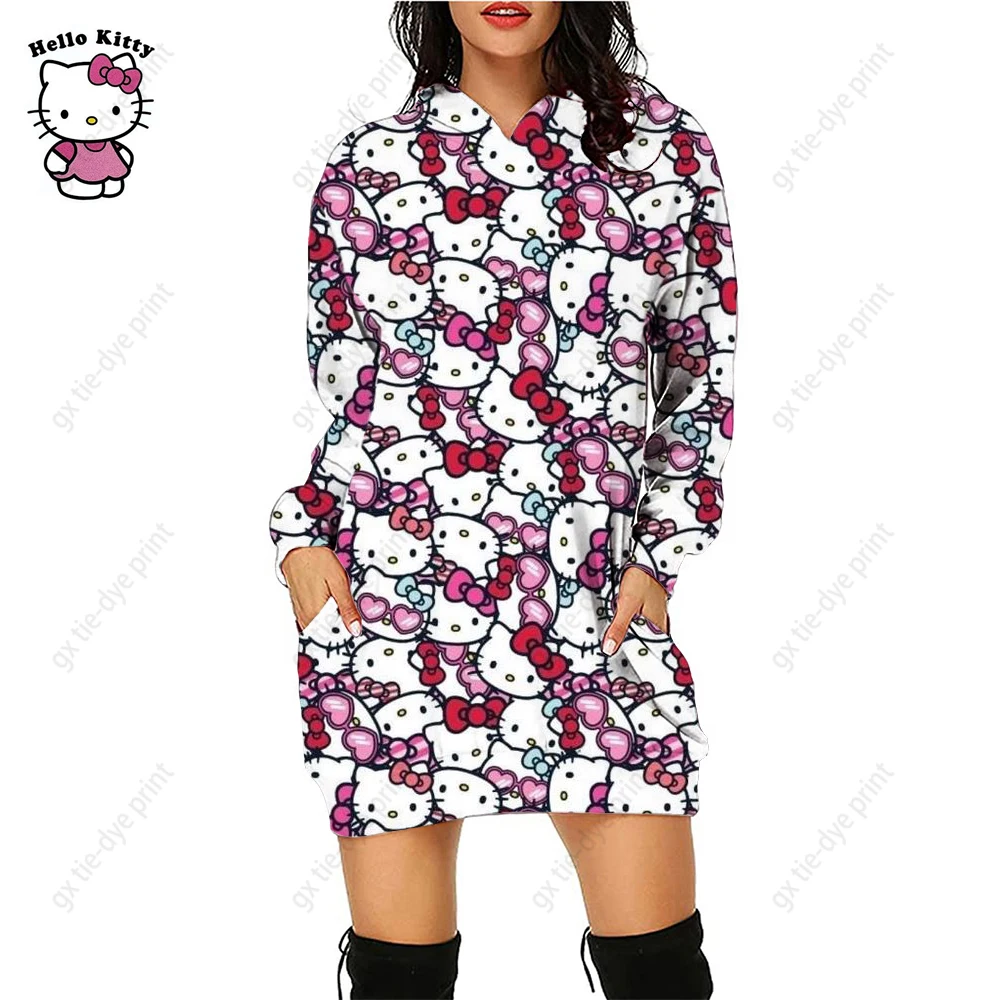 

Женское облегающее платье-свитшот с капюшоном и карманами