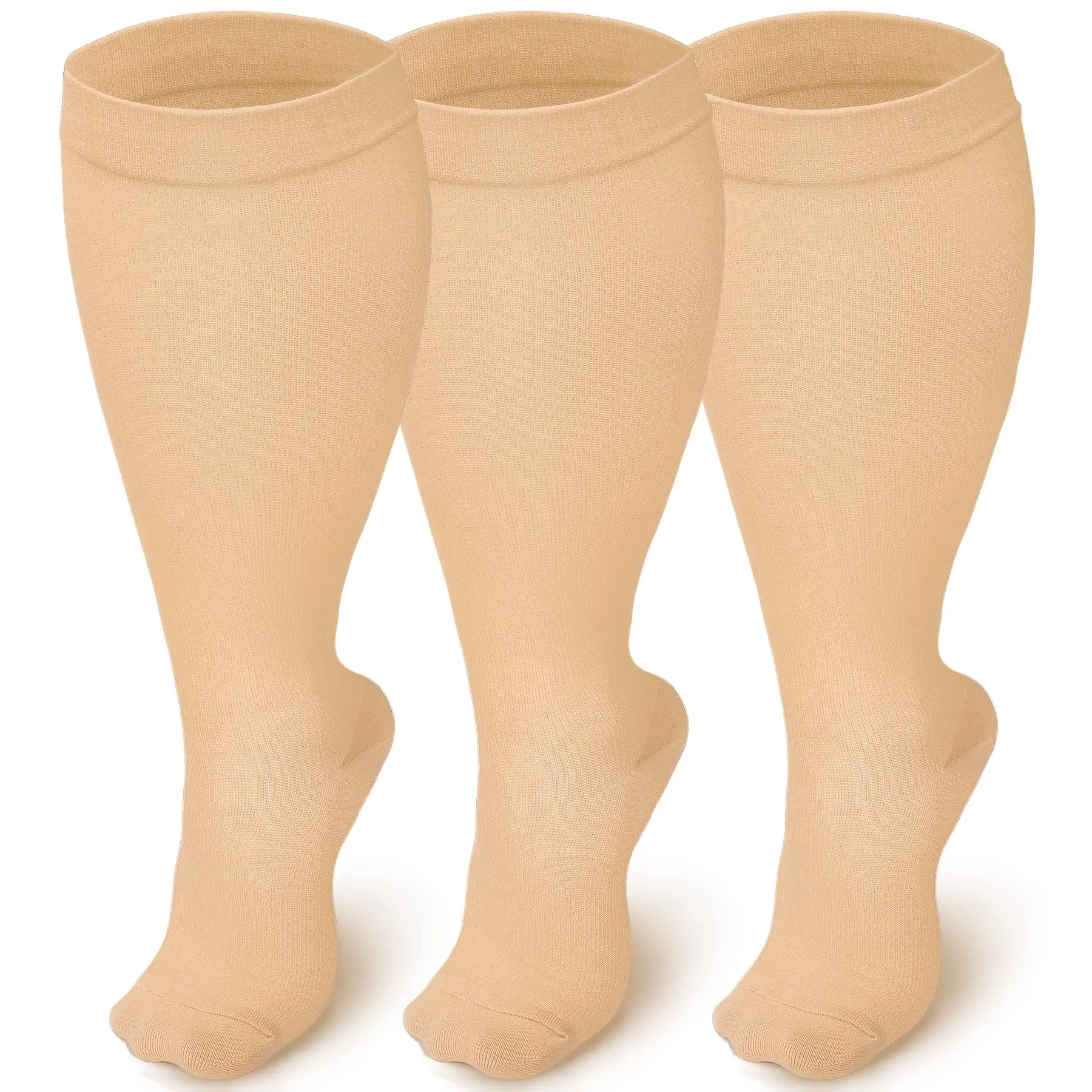 

OXYGEN 3 Pairs/Lot Plus Size Compression Socks Men Women Medical Nursing Sport Socks Prevent Varicose Veins Stockings Large Size