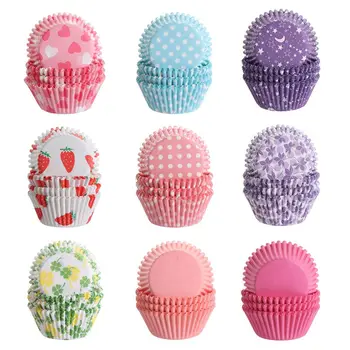 100PCS Cake Cups Paper Cupcake Liner Wrappers Cup Baking Muffin Boxes Cake Liners Cake Decorating Pastry Tools Bakeware Supplies 1