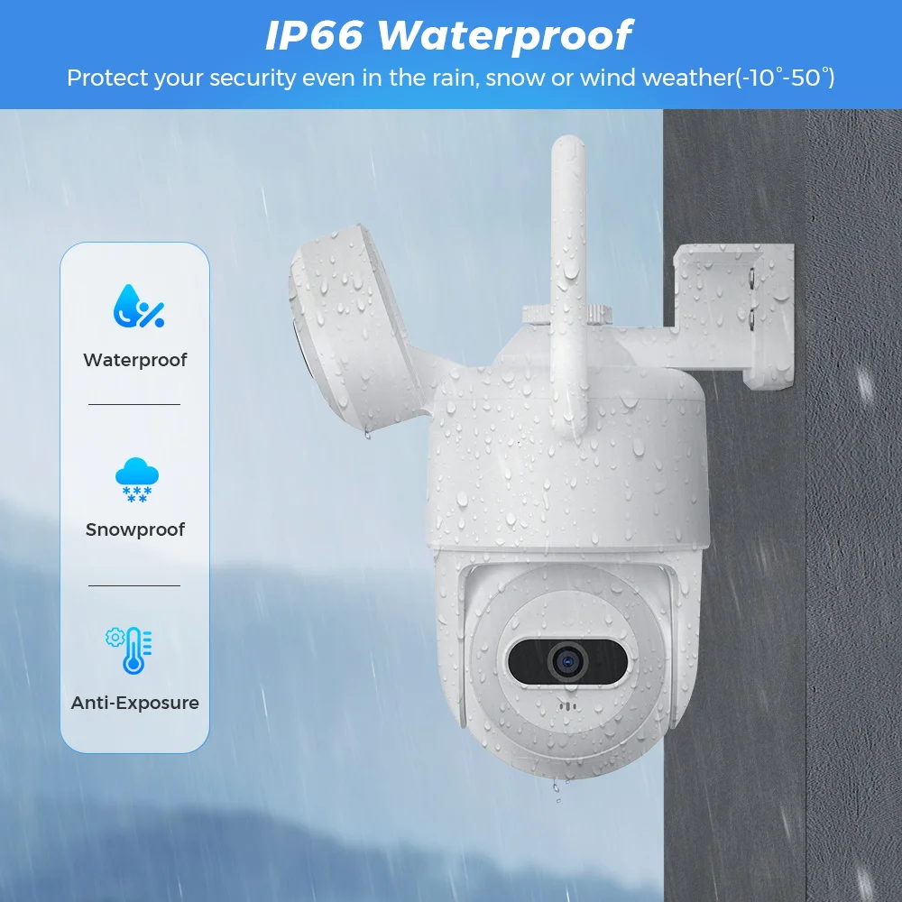 4K 8MP Wifi Camera PTZ Outdoor Dual Screen Human Detection 4MP CCTV Video Survei