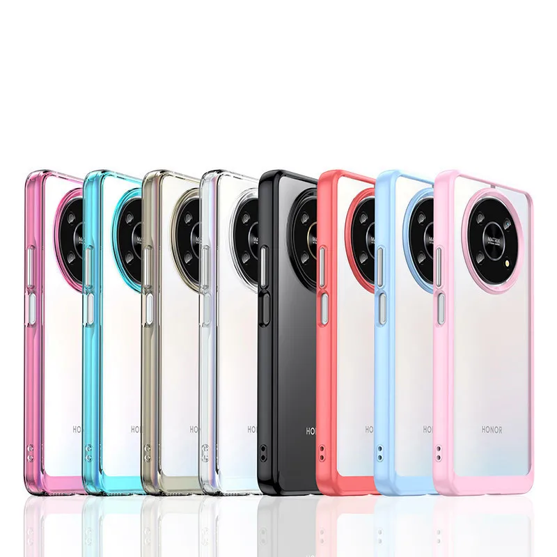 

For Honor X9 Case Honor X9 5G Cover Colorful Soft Edge Silicone Transparent Shockproof Bumper For Honor X8 X9 X30 50 60 70 Pro