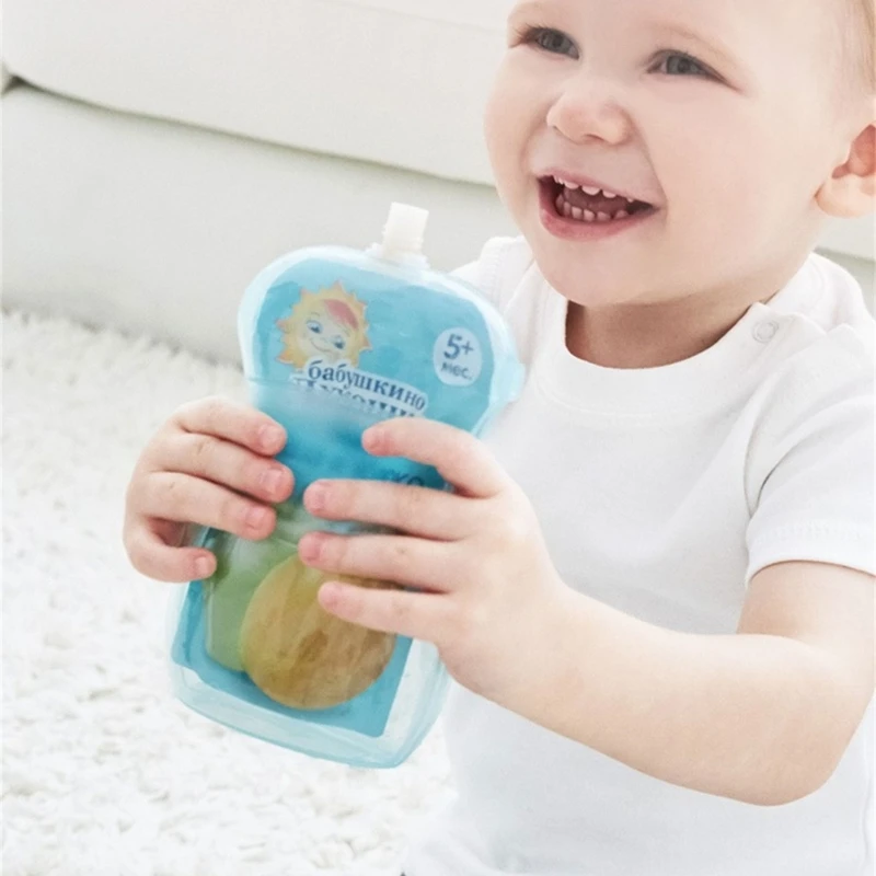 Food Pouch Holder Refillable Holder for Most Baby Food Squeeze Pouches Squeeze Proof Juice Box Holders for Baby Toddler