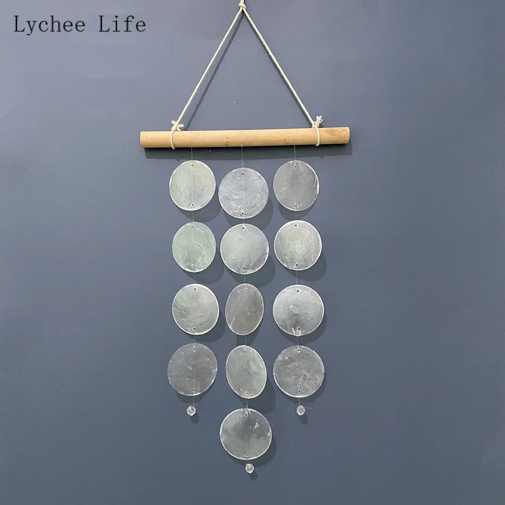 Natural Shell Round Slices Ornaments DIY Mirror Shells Material for Home Lamps Wind Chime Pendant Accessories Craft 10/20PCS