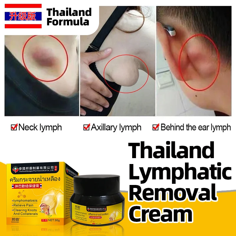 

Lymphatic Detox Care Ointment Armpit Neck Breast Anti-swelling Treatment Lymph Nodes Drainage Cream Thailand Formula