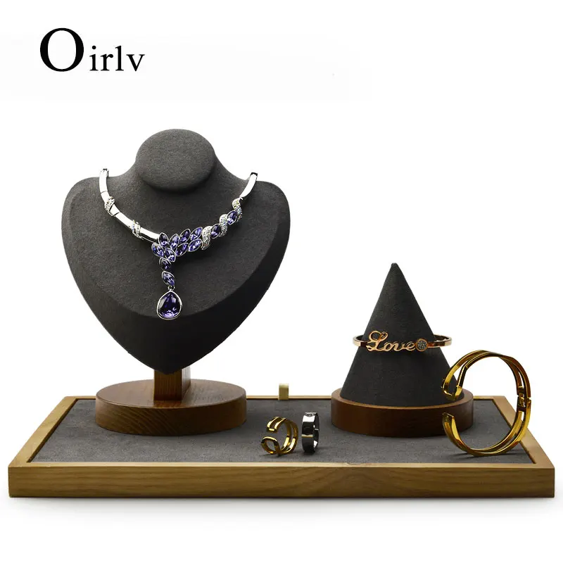 

Oirlv Solid Wood Jewelry Display Stand Props For Jewelry Display Necklace Holder Wooden Jewelry Storage Organizer Necklace Stand