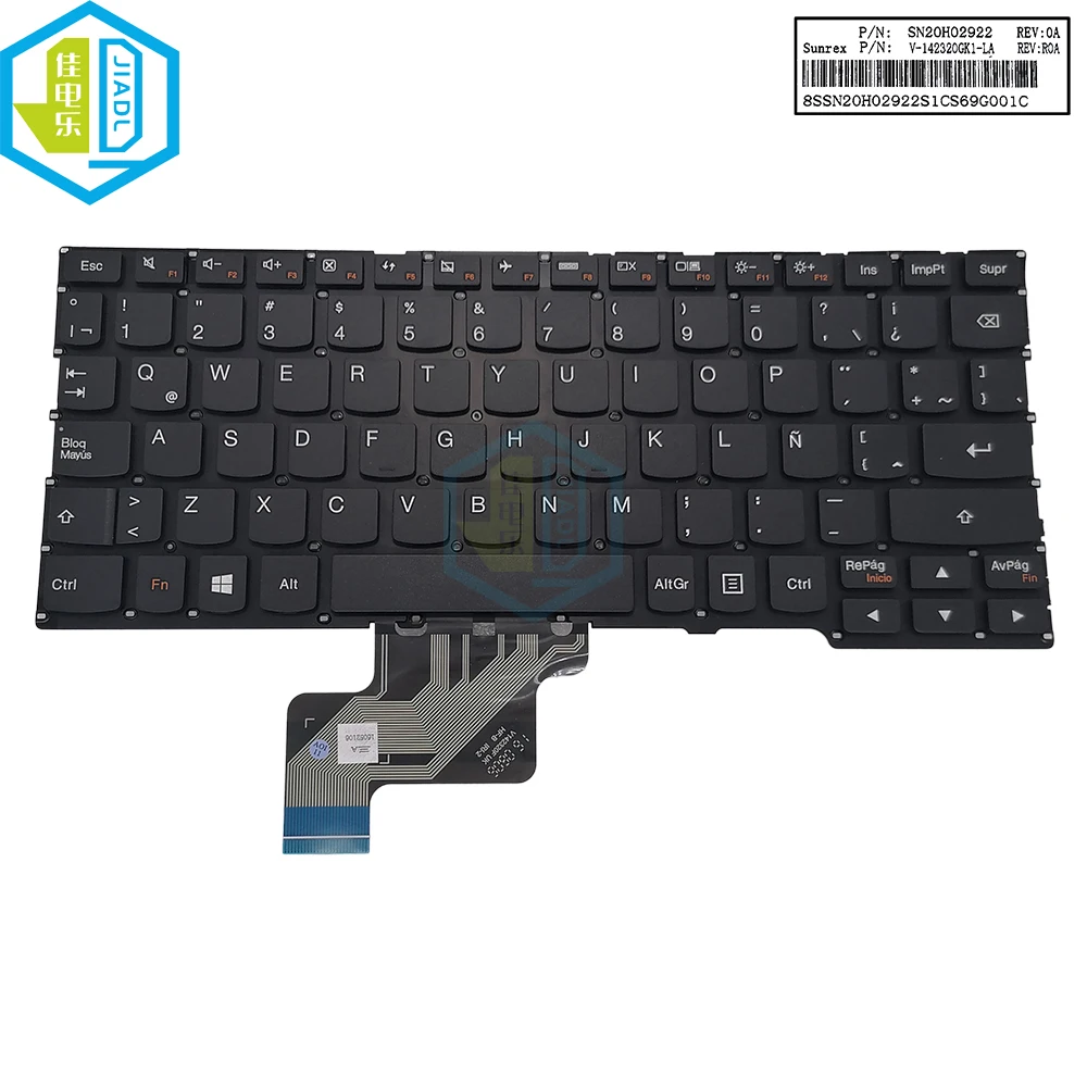 Teclado Portátil para Lenovo Yoga Latim e Espanhol 30011ibr 300-11iby Flex 3-1120 Sn20h02922 V-142320gk1 Novo - Imagem 3