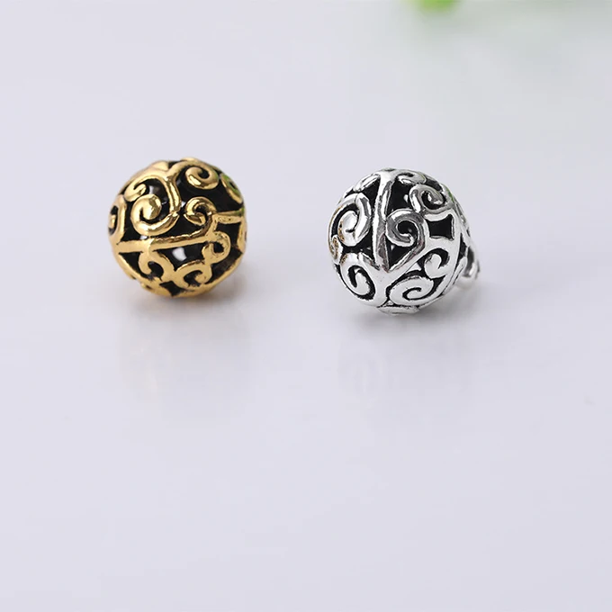 입체 라운드 할로우 아웃 금속 버튼, 패션 단추, 여성 셔츠 코트, 가디건 재봉 (KK-3306), 3x10mm, 로트당 10 개