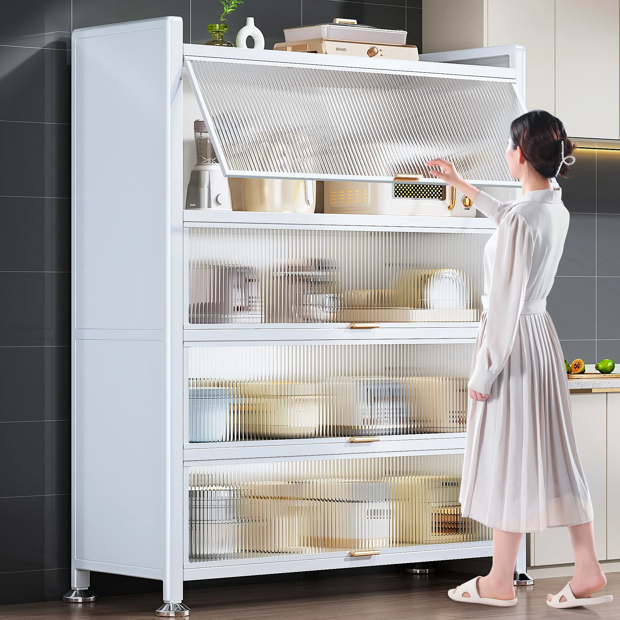 Modern Filing Kitchen Cabinets Storage White Nordic Display Sideboard Kitchen Cabinet Closet Luxury Aparador Dining Room Sets