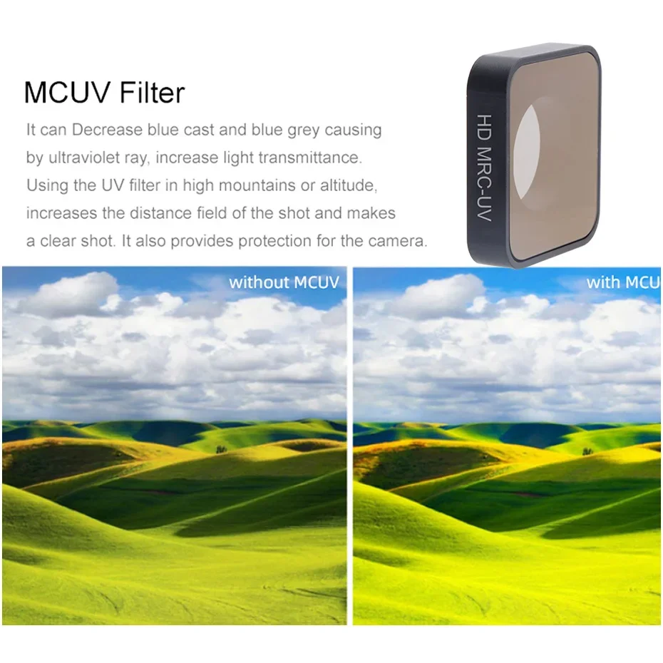 UV Filter Camera Lens Filter Circular Polarizing Filter Variable ND Filter Photography Filter For Go Pro Hero 5 6 7 Lens Accessories UV CPL ND 4 8 16 Neutral Density Filters Set For GoPro Hero5/6/7 Black Action Camera