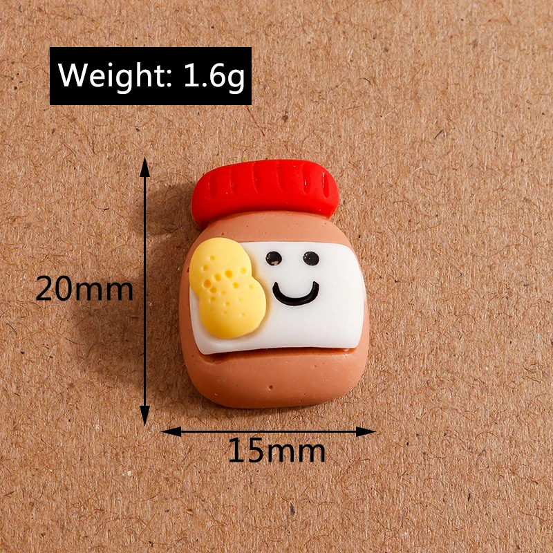 10 Stück Mix süße Lebensmittel Donut Kuchen flache Rückseite Harz Cabochon Verzierungen DIY Scrapbooking für Mädchen Haarnadel Brosche Haarschleifen – Detail 13
