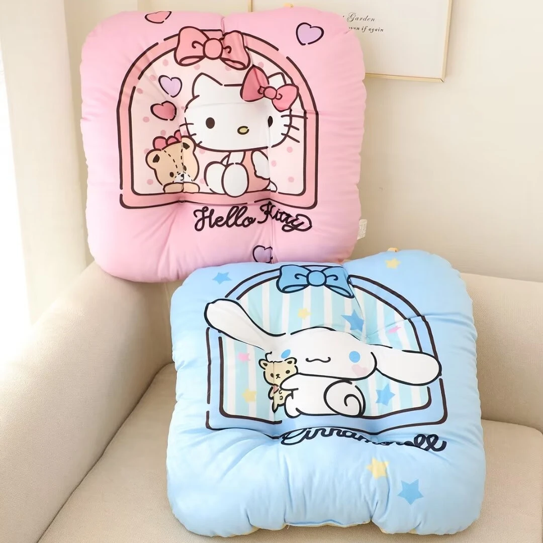 Lovely Sitting Cushion Kuromi My Melody Hello Kitty Cinnamoroll Kawaii Japanese Style Cartoon Printed Seat Cushion Chair 4