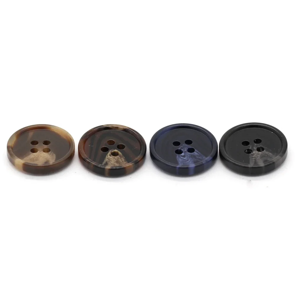 EQUBO 4 Holes 15/18/20/23/25mm Classical Men Suit Horn Resin Buttons for Clothing Fashion Coat Blazer Windbreaker Sewing Supply 2