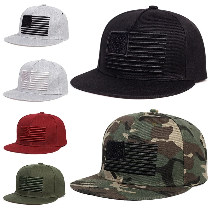 High Quality USA Flag Camouflage Baseball Cap For Men Snapback Hat Army American Bone Trucker Gorras | Аксессуары для одежды