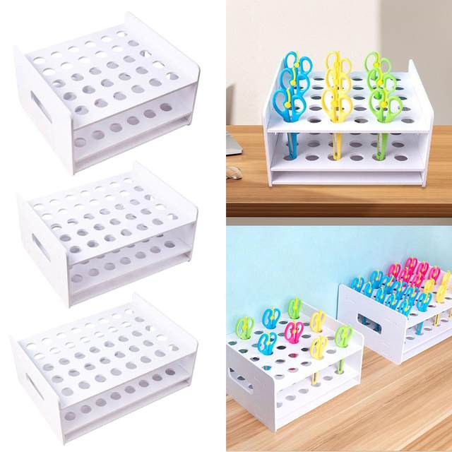 Scissors Rack Pen Holder Rack Drawing Tool Crafts Wooden Portable Markers Paint Brush Organizer Paint Brush Holder for Outdoor