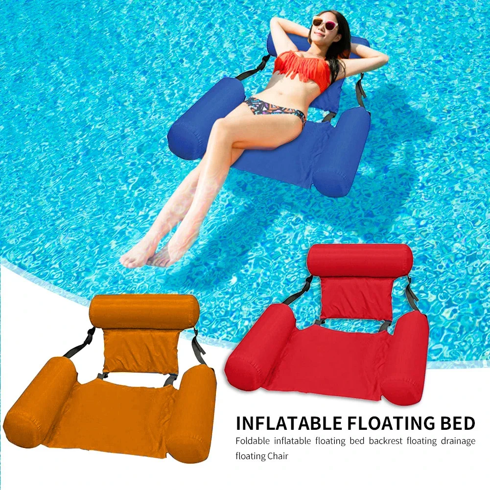 Inflatable Mattresses Water Swimming Pool Accessorie Hammock Lounge Chair Pool Float Water Foam Board Toys Float Mat Pool Rafts 4