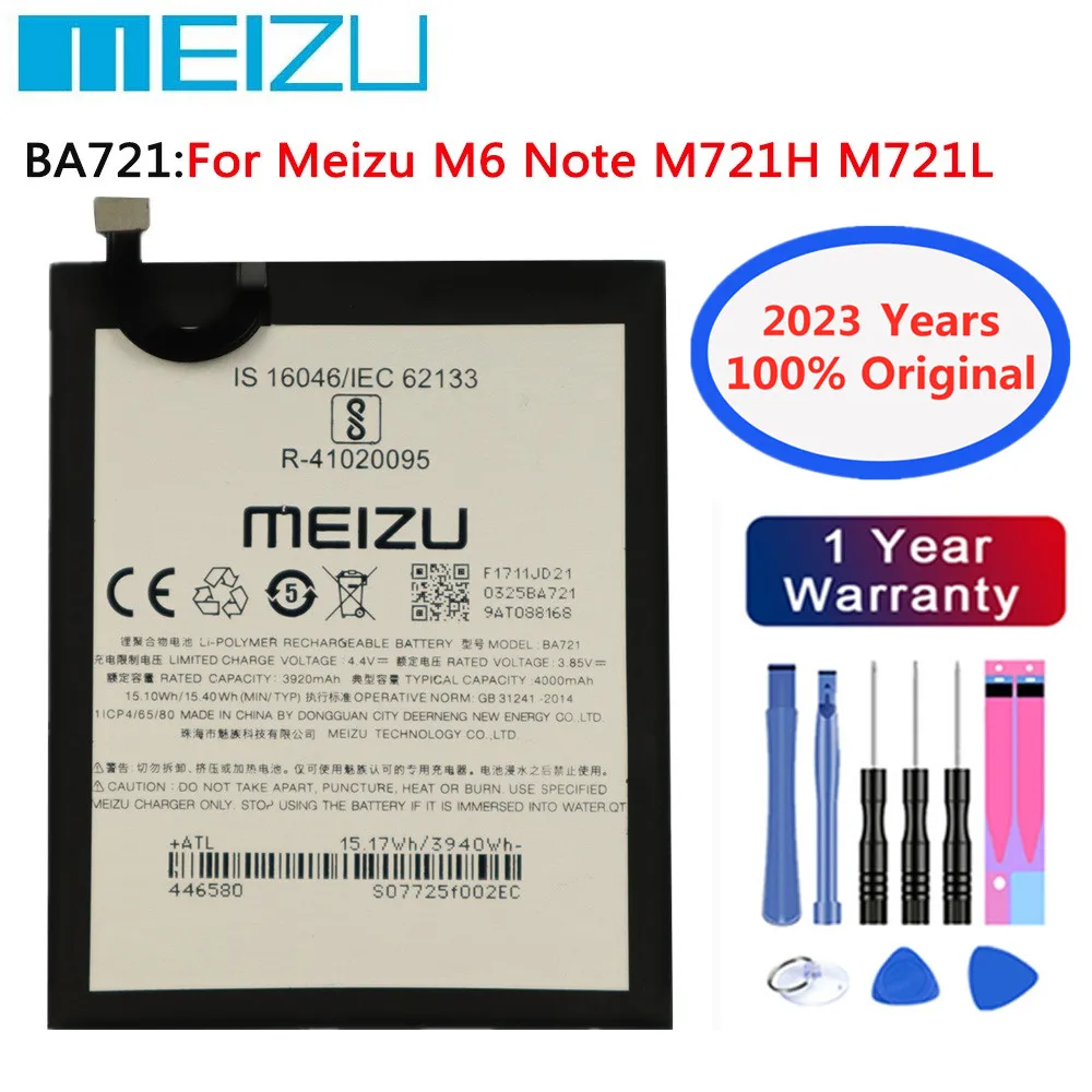 

Аккумулятор BA721 для Meizu M6 Note Note6 M721H M721L M721Q, 2023 года