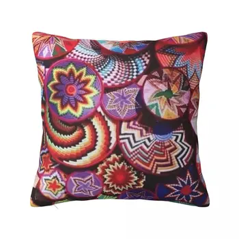 Ethnic Ethiopian Sefed Design Polyester Cushion Cover Decorative Pillow Case for Sofa, Bedroom, Car, Home Decor 40x40cm