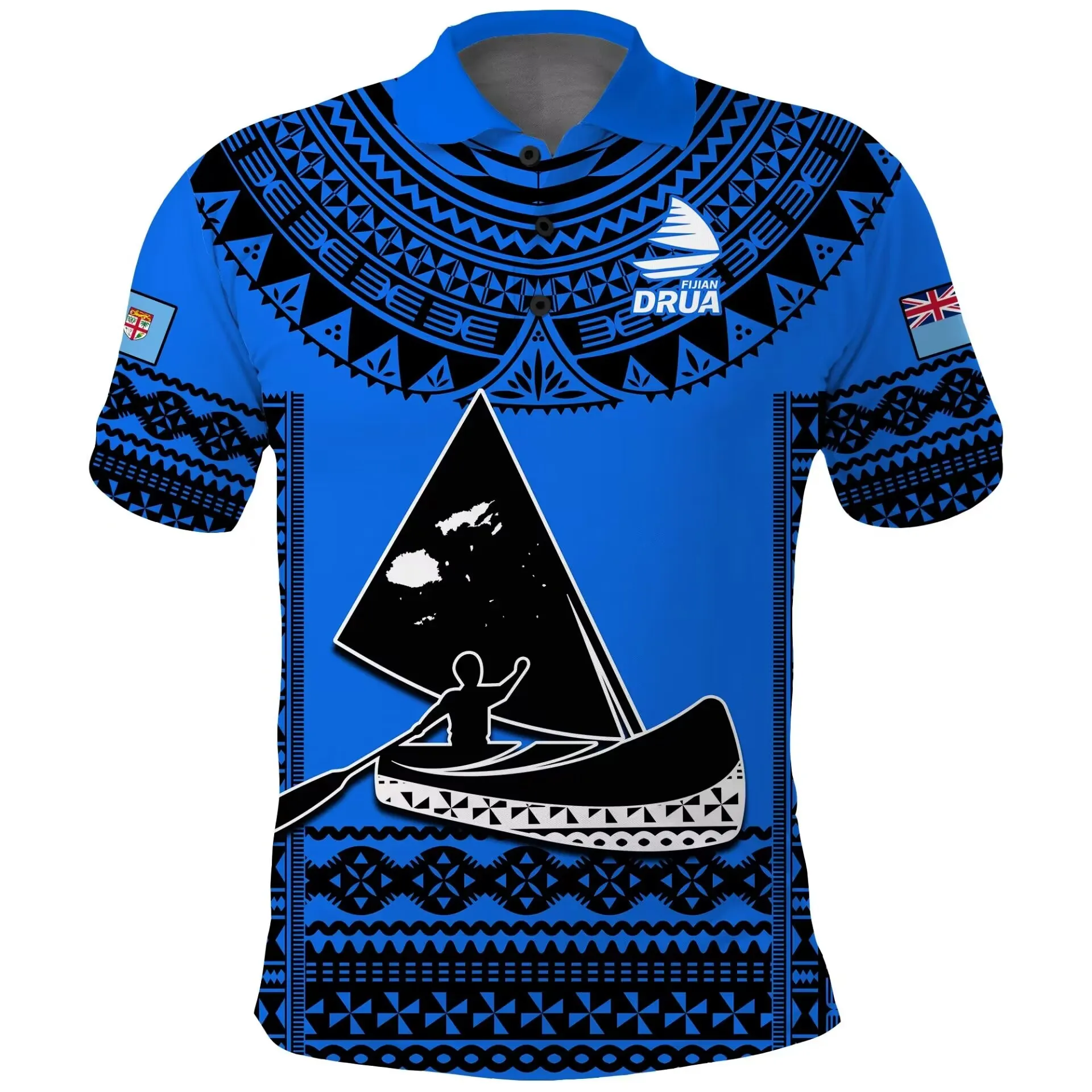

2023 Fijian Drua Home Rugby Polo Shirt PTraining Singlet Jersey size S-M-L-XL-XXL-3XL-4XL-5XL