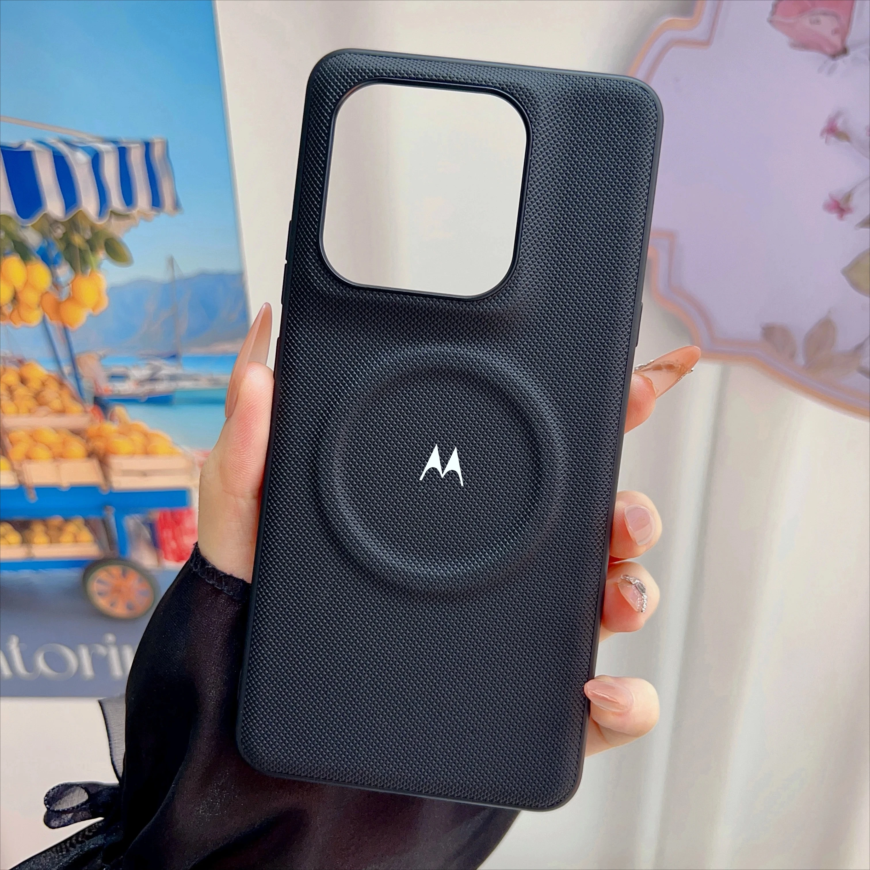 Funda de Tela Premium para Teléfono Motorola Signature Moto Edge 70 Ultra X70 Air Pro, Compatible con MagSafe, Magnética y Resistente a Impactos