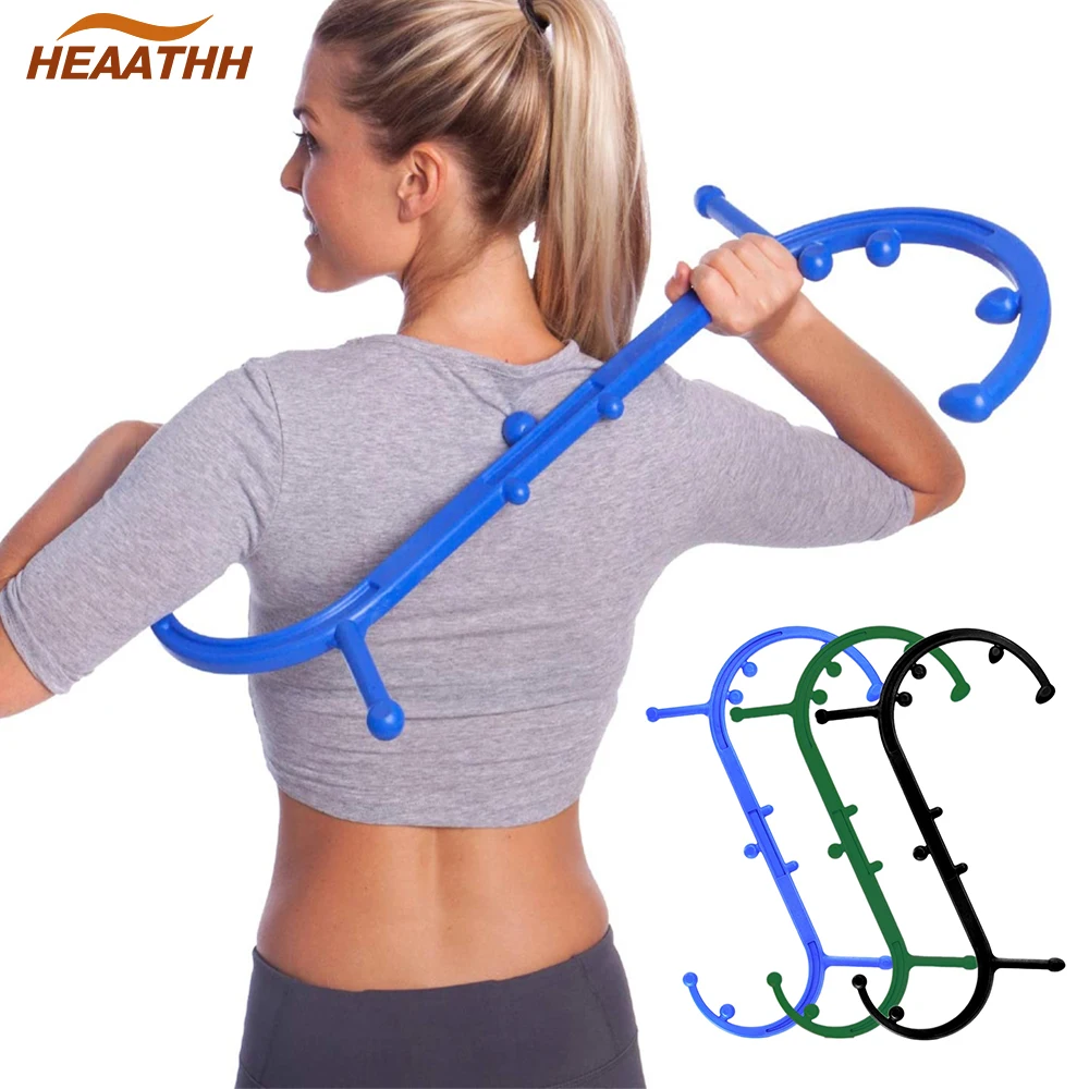 Hook Massage Cane Handheld Trigger Point Massage Tool Neck Shoulder