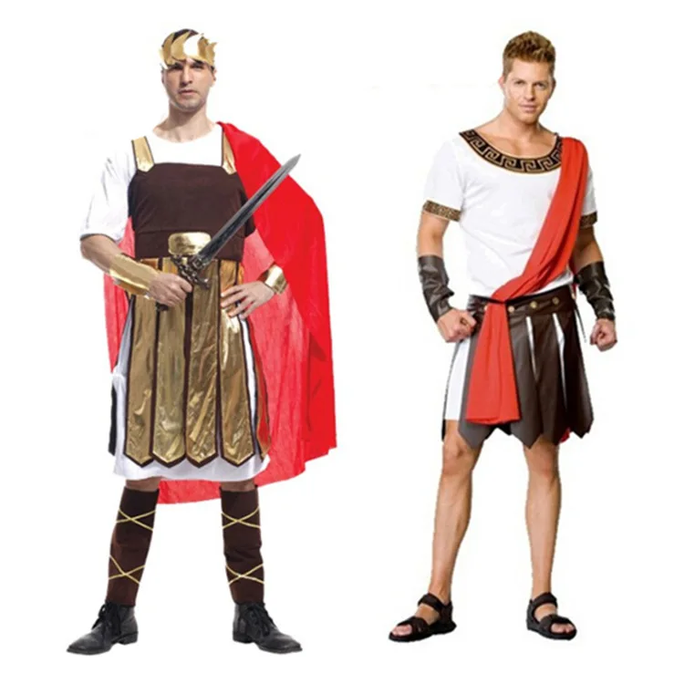 

Masquerade Julius Caesar Costume Warrior Adult Party Roman Gladiators Men Ancient Knight Cosplay Costumes Theme Couple Cotume