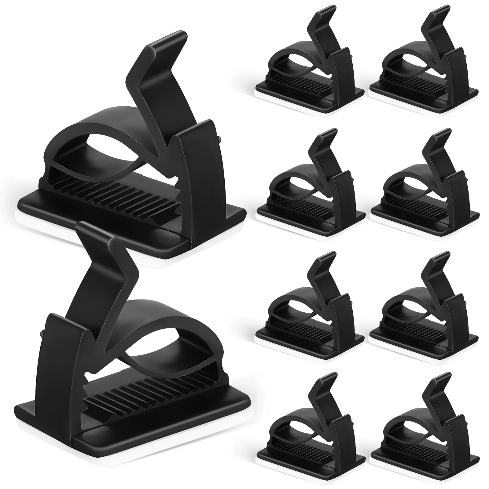 

10 Pcs Fixed Line Cable Management Organizer Clips Car Charging Cord Kitchen Wire Plastic Power Holders