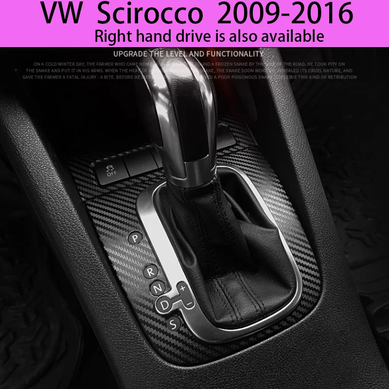 Adatto Per Adesivi Interni Scirocco, Pellicola Modificata In Fibra Di Carbonio Per Cambio Di Controllo Centrale Per Vw Scirocco 2009-2016