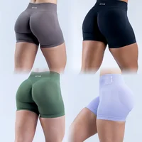 Impact Shorts with Logo Low Waist Seamless Yoga Shorts Scrunch Bum Gym Shorts Workout Biker Short Stretch Fitness Clothing 1