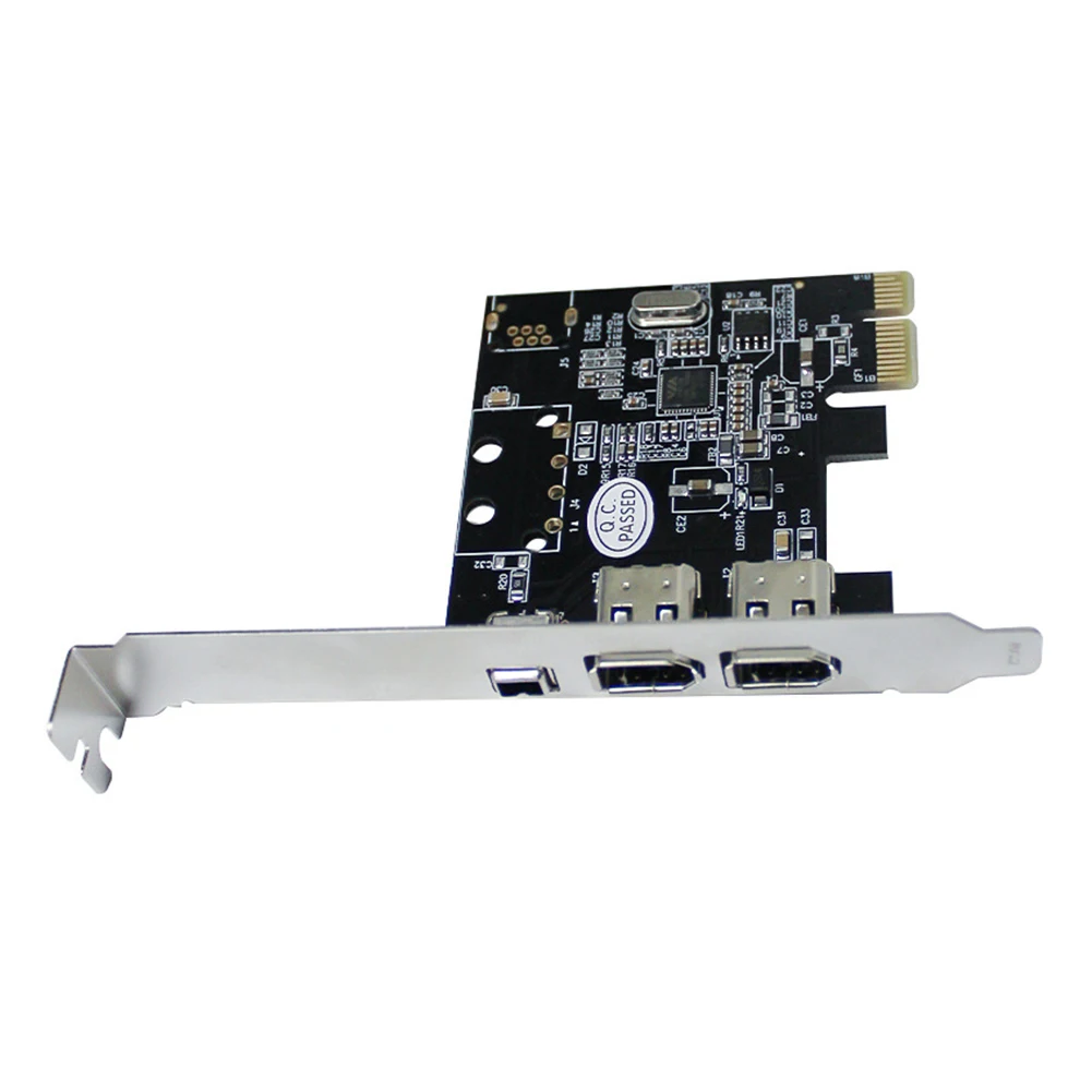 데스크탑 컴퓨터 PCI-E 1394 카드, 6 핀-4 핀 파이어와이어 어댑터, PCI-E 1X-16X 1394 DV 비디오 캡처 카드