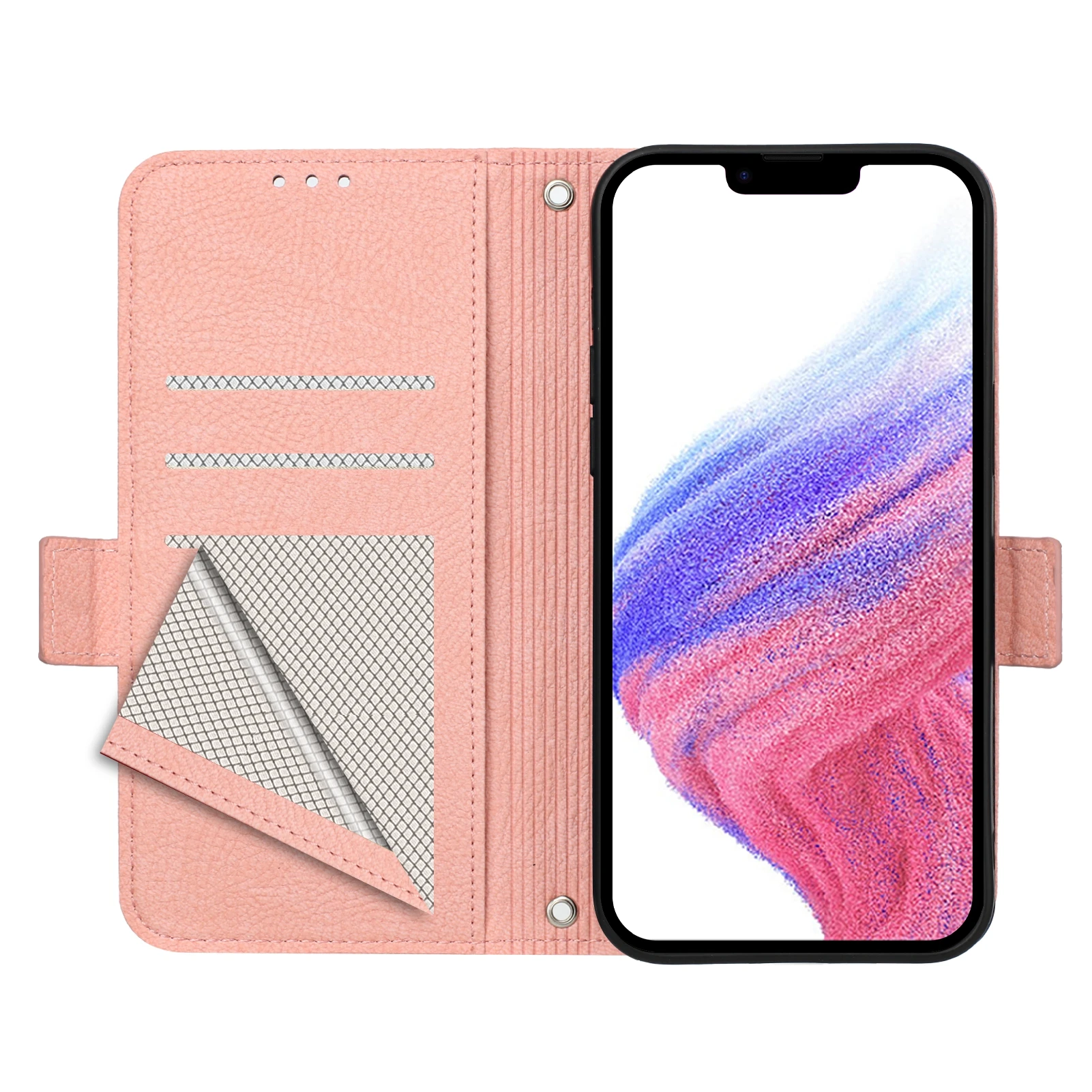 Elegant Leather 3D Flower Wallet Case with Card Holder Flip Cover