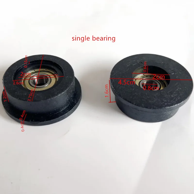 2pcs Equipment sliding bearing roller gym fitness equipment roller parts rowing machine cushion bearing parts gym accessories