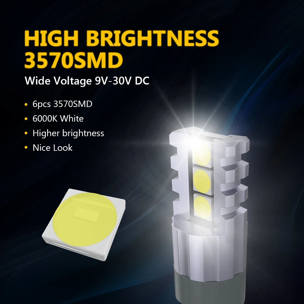 Oprah W5W T10 168 192 LED , ſ  3030 6 SMD ڵ ׸ , ڵ   ȣ , , 2 