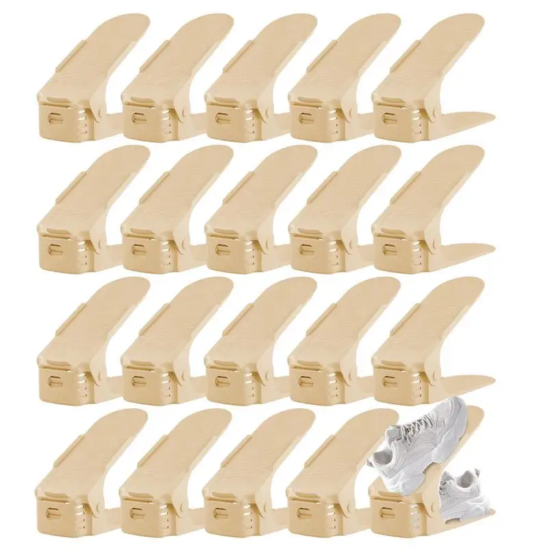 

Shoe Stacker 8/20 PCS Adjustable Shoe Stacker Space Saver Space Save Storage Shoe Rack 3 Level Height Adjustable Shoe Slot