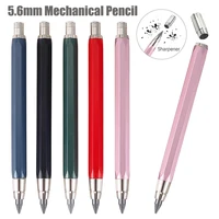 5 Colors All Metal 5.6mm Automatic Pencil 2B 4B 6B 8B Black Lead Core Art Drawing Writing Tool Sketching Manga Design Automatic 1