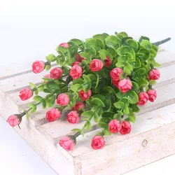 Elegant Silk Mini Rose Bouquet - 30 Heads for Weddings, Parties, and Home Decor (Pink)