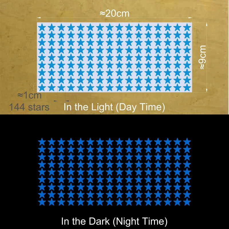 Vibrant Glowing Star Stickers for Kids' Rooms - Ceiling & Wall Decor