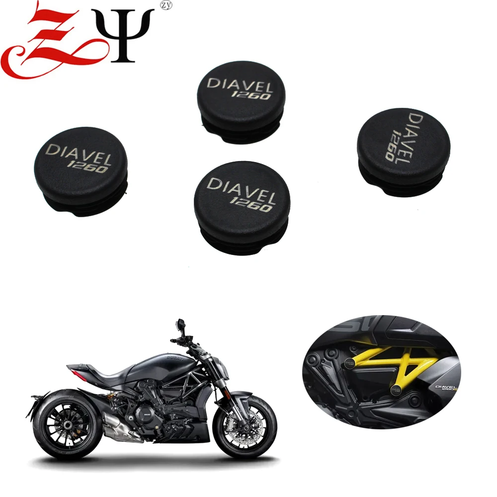 

4PCS Frame Hole Cover Caps Plug Decorative Frame Cap Set Fit For Ducati Diavel 1260 / S / Lamborghini 2019 2020 2021 2022