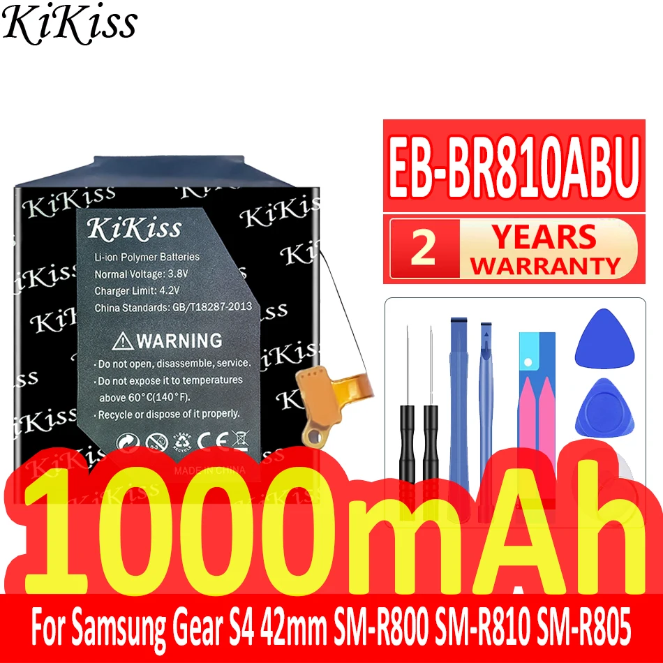 Batteria Kikiss Eb-Br810Abu Per Samsung Galaxy Buds Plus Ep-Qr170 R170,Gear S4 46Mm R800,42Mm R810 R815