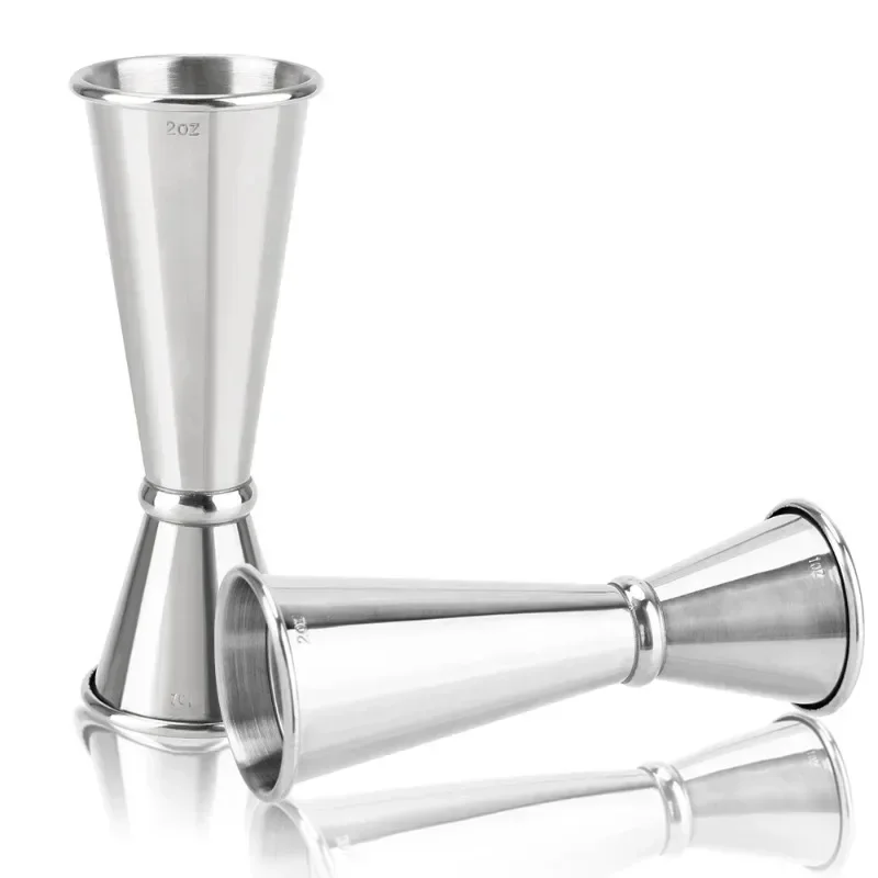 Cocktail Bar Jigger 1oz/2oz Stainless Steel Japanese Design Jigger Mojito Measure Mug Bar Tools Double Side Measuring Cup measuring jigger stainless steel measuring cups