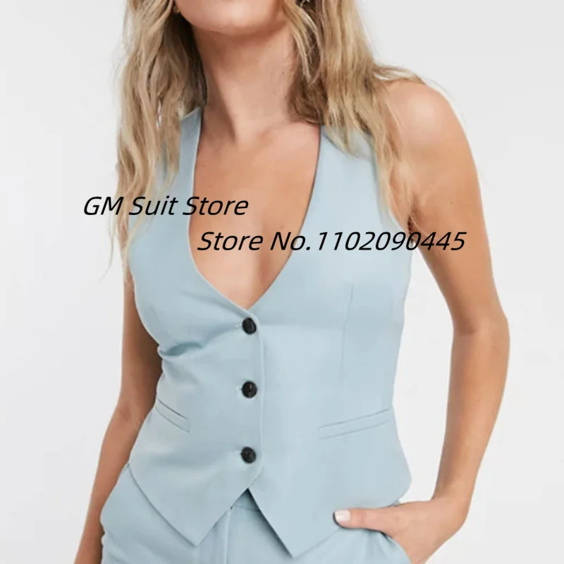 Women's Double Breasted Blazer Slim Fit Solid Color 3 Piece Suits Office Lady Jackets Vest Pant костюм женский