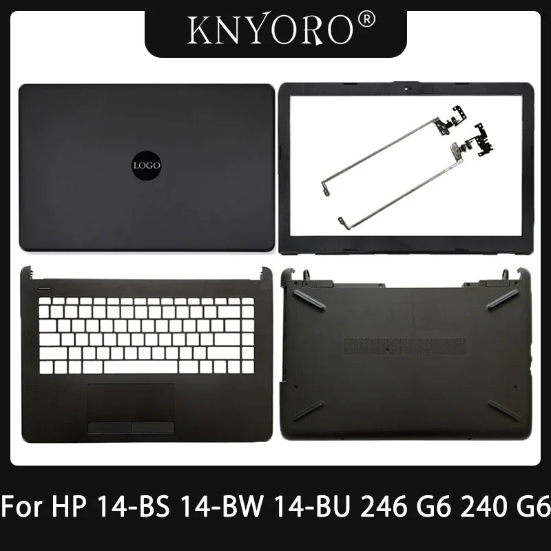 

NEW For HP 14-BS 14-BW 14-BU 246 G6 240 G6 Laptop LCD Back Cover Front Bezel Hinges Top Palmrest Keyboard Bottom Case Black