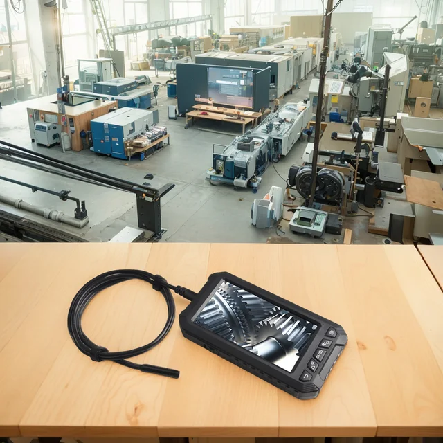Endoscope Industriel à Lentille de Touriste Haute Définition, Boroscope avec Écran HD de 5 Pouces, Caméra 1080P, Design Étanche 1