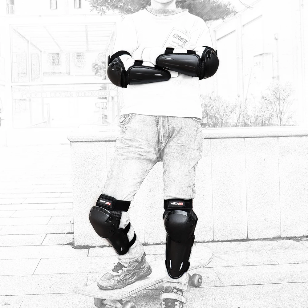WOSAWE Kids Motorcycle Protector Elbow Knee Pad Body Protection Child Ski Scooter Hockey Roller Bike Snowboard