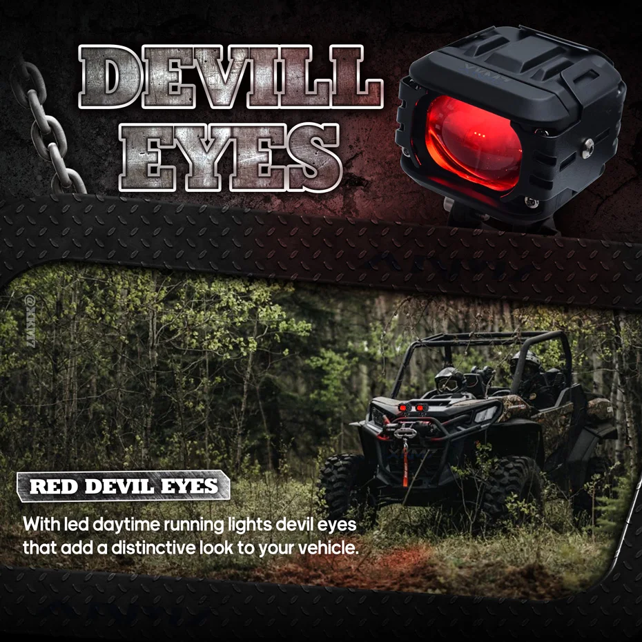 LEDスポットライト作業灯、LEDライトバーデビルアイ、12V 24Vヘッド