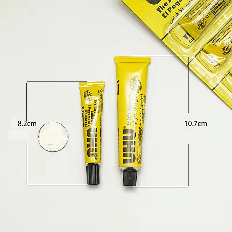 All Purpose Adhesive Glue UHU 35/60ML Transparent Clear Handmade Model Fabric Leather DIY