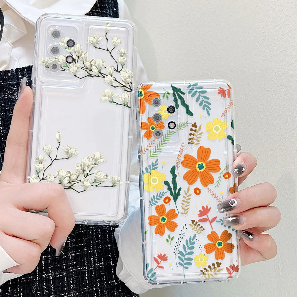 Custodie Per Samsung Galaxy A54 A14 A34 A52 A52S A53 5G A13 Custodia A05 A24 A33 A12 A11 A21S A22 A23 A31 A32 A51 A71 A73 Flower Cover