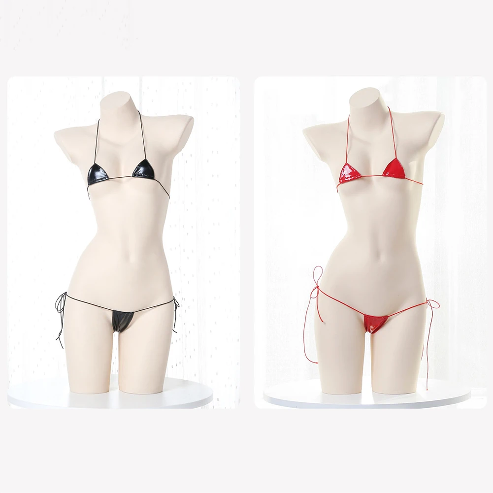 For Holiday For Vacation Halter Lace-up Lingerie Womens Lingerie Moderate Elasticity Sexy Style Sleeveless Solid Color